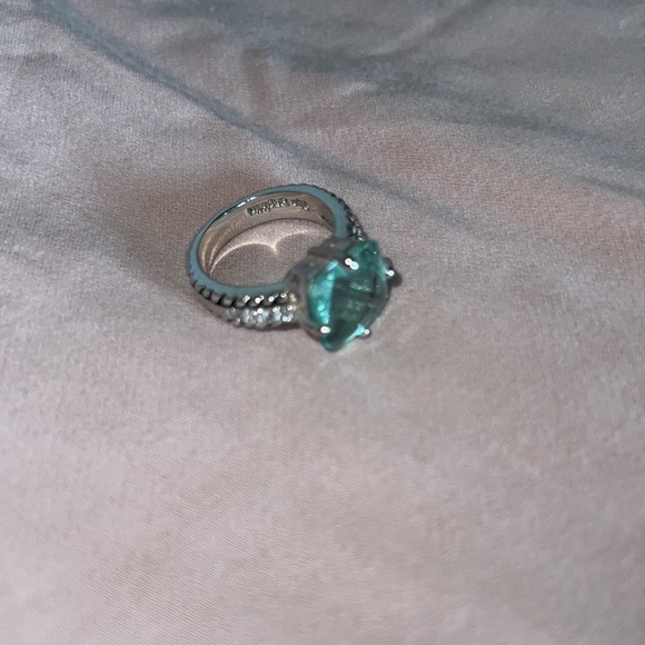 Lia Sophia mint coloured crystal and silver ring - Picture 3 of 3
